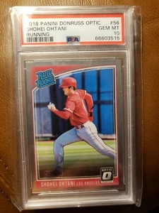 2018 Donruss Optic #56 Shohei Ohtani Running Angels RC Rookie PSA 10 Baseball - Picture 1 of 2