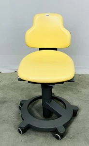 Silla de tratamiento Sirona amarilla taburete con ruedas silla de trabajo PROBADA - Imagen 1 de 8