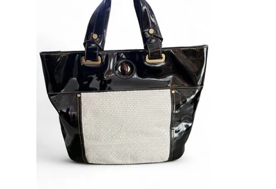 Bolso de Mano Maxx New York Blanco y Negro ¡Nuevo con Plumero Original! Foto 1 de 4