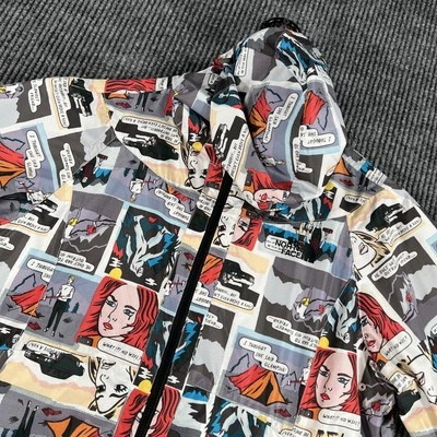 North Face Jacket Womens Medium Multicolor Comic Print Hooded Full Zip Outdoors - Image 1 of 4