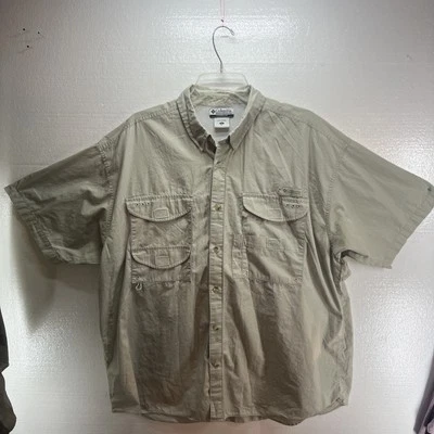 Camisa Columbia PFG con botones para hombre XL bronceada pesca ventilada ligera Foto 1 de 4