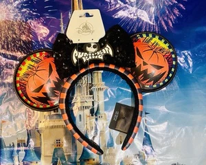 Disneyland Disney Park Halloween Jack Kürbis König Minnie Ohren Stirnband Neu mit Etikett 2025 - Bild 1 von 1