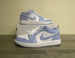 Nike Air Jordan 1 Low White Aluminum Shoes Sneakers DC0774-142 Women's Size 9 - Picture 1 of 12
