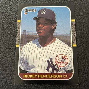 1987 Donruss #228 RICKEY HENDERSON New York Yankees Baseball Card, Outfield (NM) - Picture 1 of 2