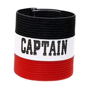 ONLYKXY Captain Armbands 9x30CM/3.54x.8inch Adjustable Leader 1 Black+White+Red - Picture 1 of 8