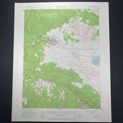 Susanville CA Quadrangle 1954 Topo Map California Vintage USGS - Image 1 of 4