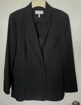 Chaqueta Blazer Escada Lana Virgen Talla 42 US L Negra Foto 1 de 4