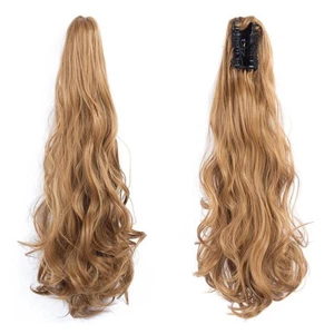 Women's Clip In Hair Extension Ponytail Synthetic Fiber 56cm 150g SH88 27 - Picture 1 of 6