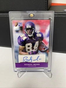 Randy Moss Auto Minnesota Vikings 2022 Leaf Pro Set - 1/4 Purple Color Match - Picture 1 of 2