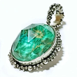 Stephen Dweck Limitado Colgante de Plata Cuarzo Verde Tono Oro Joyería de Diseñador - Imagen 1 de 9