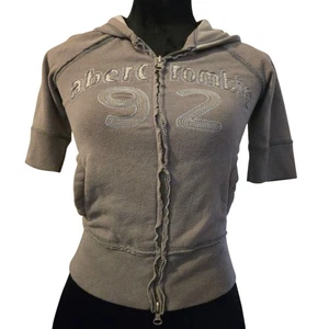Y2K L Girls Abercrombie Jacket Gray Sweatshirt Hoodie Bella Swan Twilight Core - Picture 1 of 9