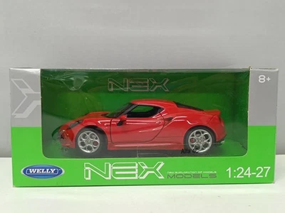 Alfa Romeo 4c Red Rosso - Welly 1:24 Usato in box Rare Model - Immagine 1 di 4