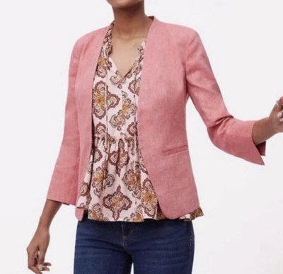 Blazer Loft Salmon manga 3/4 lino talla 2 nuevo con etiquetas Foto 1 de 4