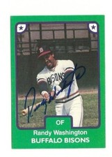 Randy Washington 1984 TCMA Buffalo Bisons autographed auto signed card