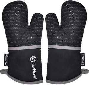 Guantes de silicona de algodón resistentes al calor para horno de 13 pulgadas para hornear cocina - Imagen 1 de 7