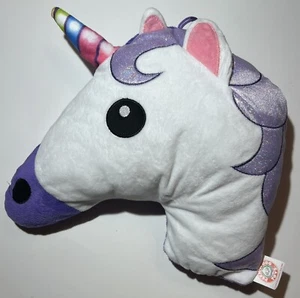 UNICORN Plush PILLOW 15" Head Purple White Pink Stuffed Animal Toy Peek A Boo - Picture 1 of 5
