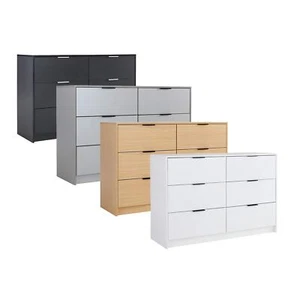 Chest 6 Drawers Bedroom Furniture Clothing Bedside Storage Organiser Wide - Picture 1 of 30