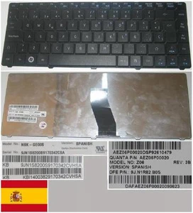 Keyboard qwerty Spanish Gateway 4405C NSK-GE00S 9J.N1S82.00S KB.I1400.382 Black - Picture 1 of 1