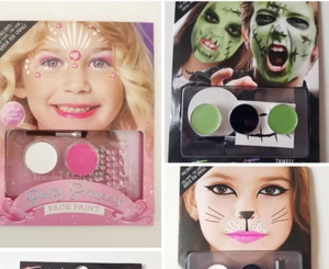PINTURA FACIAL PARA NIÑAS PRINCESA GATO ZOMBIE FIESTA HALLOWEEN FESTIVAL FIESTA - Imagen 1 de 8