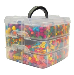 Holzperlen im Box 2000stk Bunt Mixform Bastelholz Kinder Schmuck Bastel-Set - Bild 1 von 6
