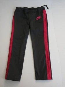 Nike 4 Little Girl's Black Coal Pink  Sweatpants Pants Bottoms Anthracite - Picture 1 of 1
