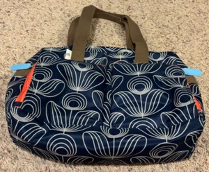Borsa a tracolla Orla Kiely Target blu navy bianca borsa per pannolini - Foto 1 di 5
