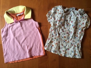 Two Talbots Kids Girl's Tops: Floral is Size 7 & Sleeveless is Size 6X - Picture 1 of 2
