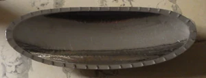 LBJ Borrowdale Hand Beaten Stainless Steel Dish 14 1/2 Inches Long - Picture 1 of 3