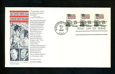 US FDC #1895 Aristocrat 1981 Washington DC Supreme Court Flag PNC Plate #1 - Image 1 of 2