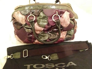 BORSA DONNA TOSCA BLU vera pelle serpente , ottime condizioni COME NUOVA - Foto 1 di 3