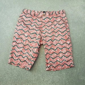 Pantalones Cortos Hugo Boss Jeans Para Hombre 32 Rojo Verde Regan Chino Bolsillos Verano Elastizados - Imagen 1 de 10