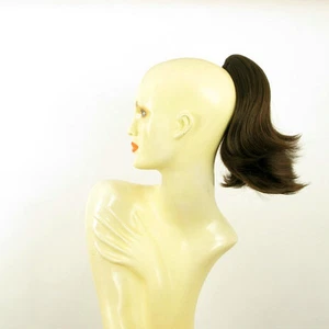 Haarteil Pferdeschwanz kurze 28 cm Schokolade Poly Mesh Kupfer ref 9 6h30 - Picture 1 of 8