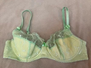 Reggiseno Victoria's Secret 36C verde pizzo ferretto - Foto 1 di 5