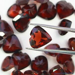 Natural Red Indian Garnet Heart Faceted 4mm to 7mm Loose gemstone AAA Quality