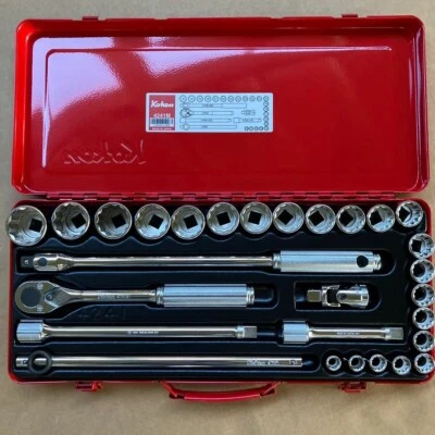 Koken 4241M Socket Wrench Set of 28 Pieces  1/2 Inch 12.7mm With Case Red Color - Image 1 of 4