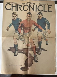 San Francisco Chronicle Sunday Insert Nov 15 1908. Color! Rugby Football Fishing - Picture 1 of 18