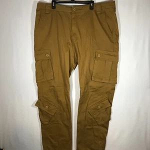 Matchstick Men's 44 Mustard Cargo Utility Outdoor Field Tactical 8 Pocket Pants - Picture 1 of 11