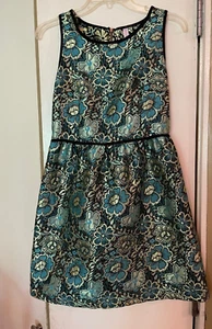 Target Xhilaration Partykleid Metallic Blau Grün Gold Mädchen XS - Bild 1 von 8