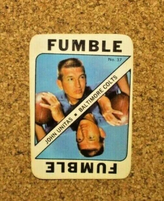 1971 Topps Football Game Insert #37 Johnny Unitas (Baltimore Colts) - Image 1 of 2