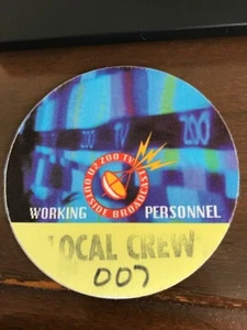 U2 - Zoo TV Tour - satin backstage pass working personnel local crew #007 yellow - Picture 1 of 2