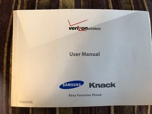 Vtg Verizon Samsung Knack Wireless Cell Phone Instruction Manual Book - Photo 1/4