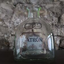 Empty Patron Silver Tequila Bottle NO CORK 1.75 L  Clear Glass Patrón Bottle 