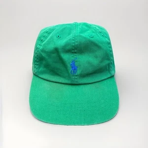 Polo Ralph Lauren Cappello Berretto RL Pony Uomo Vintage Pelle Strapback Verde - Foto 1 di 11