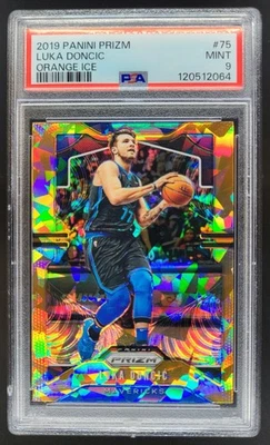 Panini Prizm Luka Doncic Prizms Orange Ice #75 2019-20 PSA 9 Dallas Mavericks NQ Foto 1 de 2