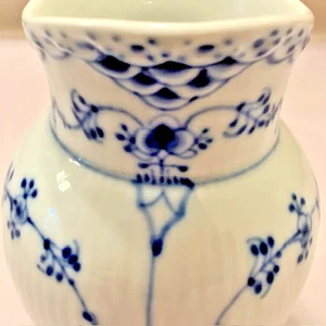 Vintage Royal Copenhagen Milchkännchen blau geriffelt Dekor 1/522 Nachlass Regency Art selten - Bild 1 von 19