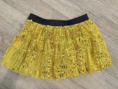 Running Costume Skirt Black Gold Glitter Sequined Short Tutu Women's Adult OS - Image 1 of 3