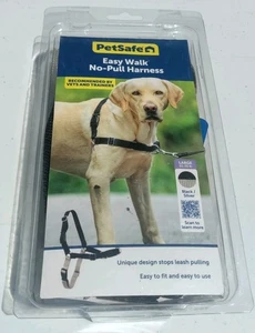 PetSafe EasyWalk Imbracatura No Pull per Cani GRANDE, NERO/ARGENTO 65-95 libbre - Foto 1 di 2