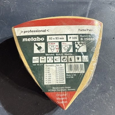 25 HOJAS LIJADORAS GANCHO Y BUCLE 93 X 93 MM, P 320, PINTURA, DS (625688000) Foto 1 de 2