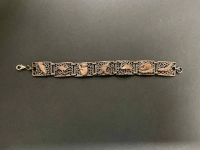 Pulsera de filigrana AUSTRALIA vintage de los años 30 con animales nativos australianos Foto 1 de 4
