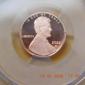 2022-S Lincoln Shield Cent PCGS PR70RD DCAM Tom Cleveland Indian - Picture 1 of 6